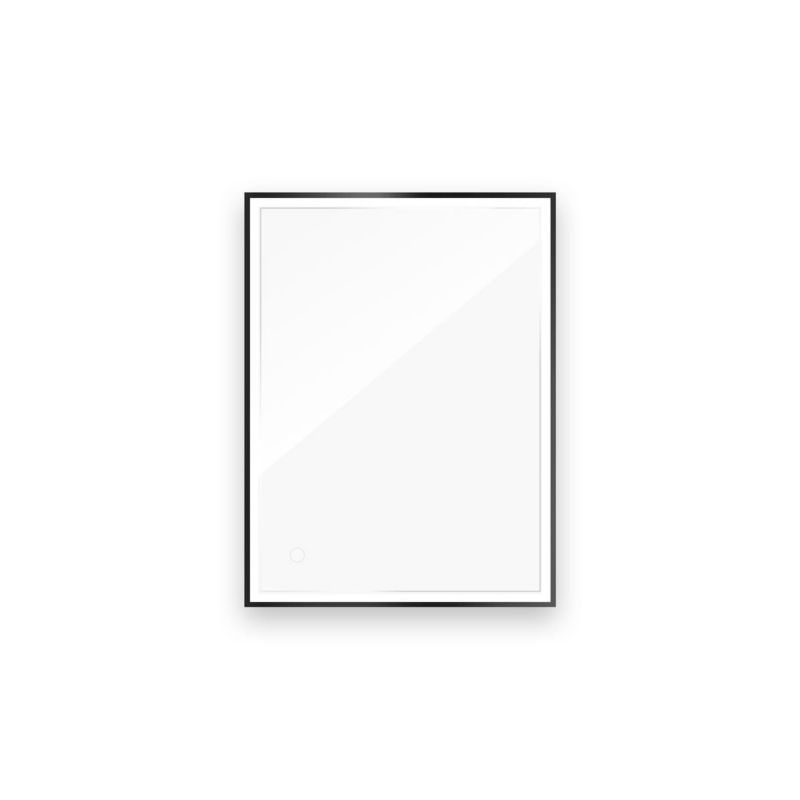 Lustro łazienkowe Oltens Nordlis LED z matą grzewczą 60x80 cm prostokątne czarne 1 szt.