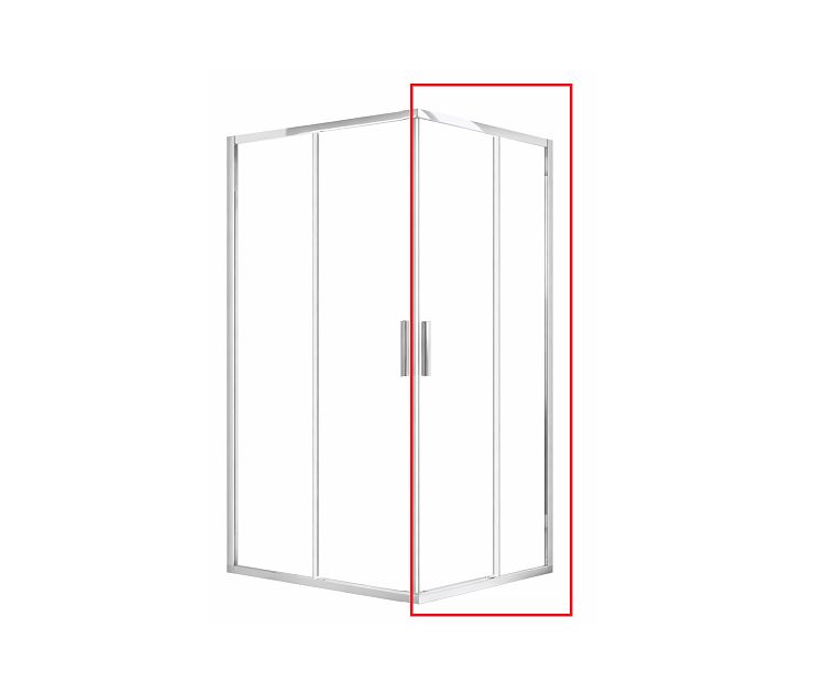 Drzwi przesuwne do narożnej kabiny prysznicowej Ravak Blix Slim BLSRV2K 120 chrom szkło transparent 1 szt.