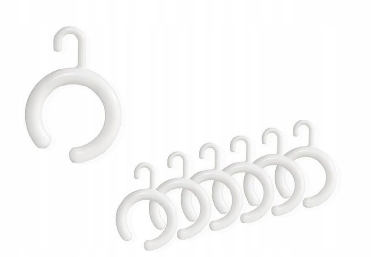 Kółka do zasłon prysznicowych z haczykiem Estiva białe kpl