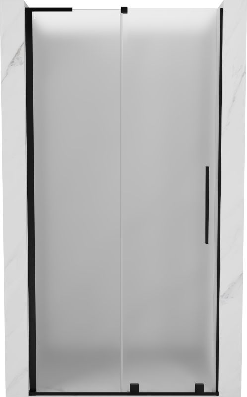 Drzwi prysznicowe Mexen Velar L szron 110 cm czarne 1 szt.