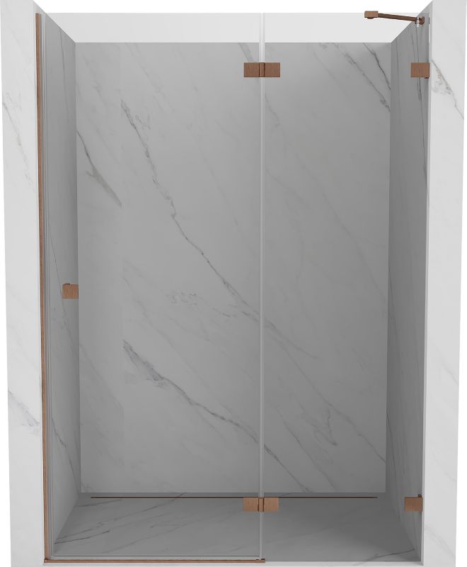 Drzwi prysznicowe Mexen Lunar transparent miedź szczotkowana 135 cm 1 szt.