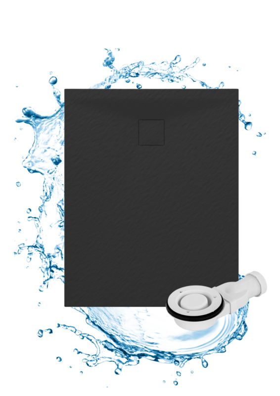 Brodzik Prysznicowy Prostokątny Granitan Teja 100x80CM Czarny SMC Kompozyt 1szt.