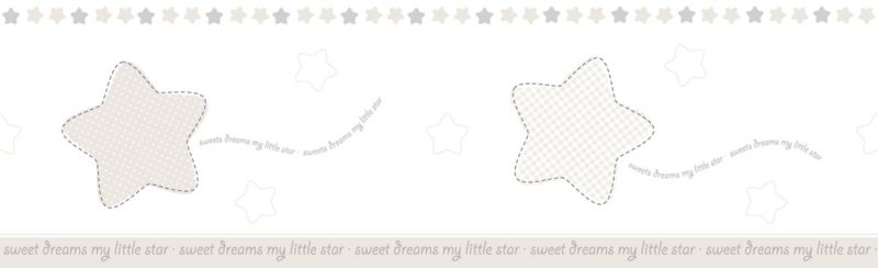 samoprzylepna granica tapety Sanders & Sanders gwiazdy beżowymIbiałym 500 x 17.5 cm - 1 szt.