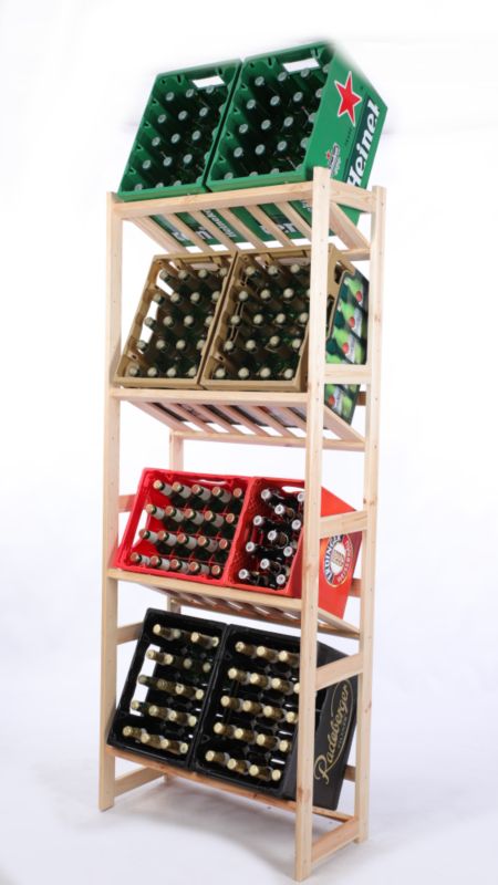 Regał na skrzynki MODO24 175,4 cm 4 półki naturalny 1 szt.