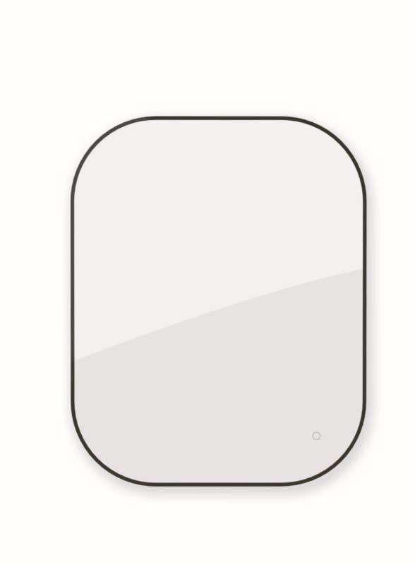 Lustro łazienkowe Oltens Nordlis podświetlane LED 80x100 prostokątne z matą grzewczą czarna rama 1 szt.