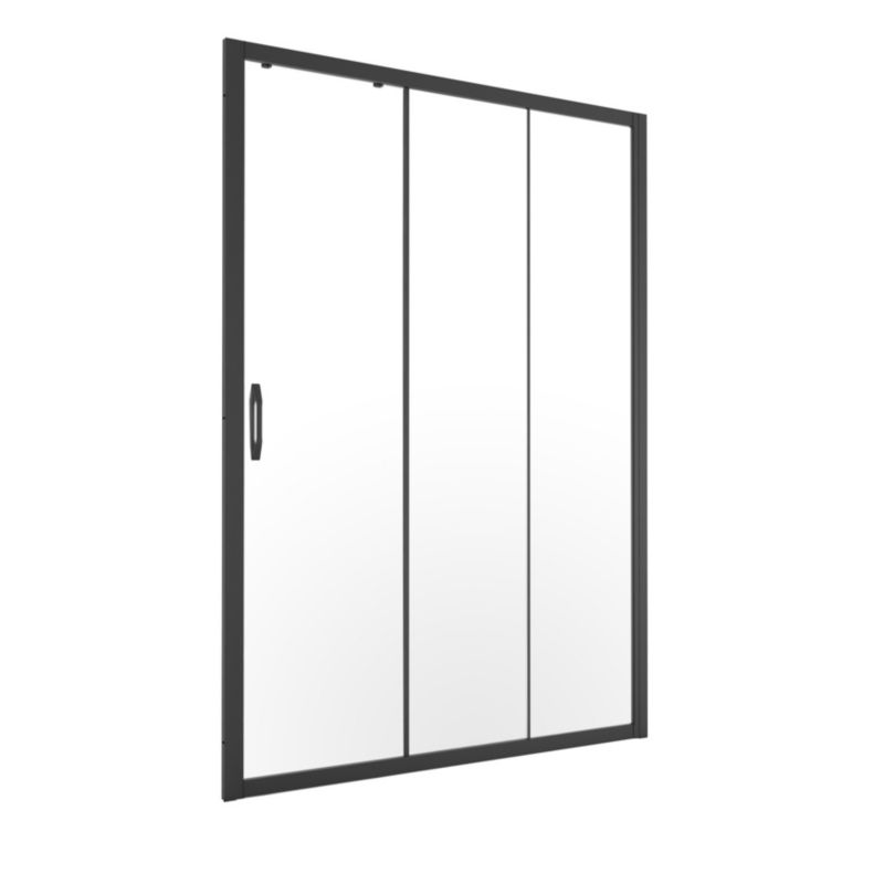 Drzwi prysznicowe AQUALITY Durasan 105-140 czarny mat 1szt.