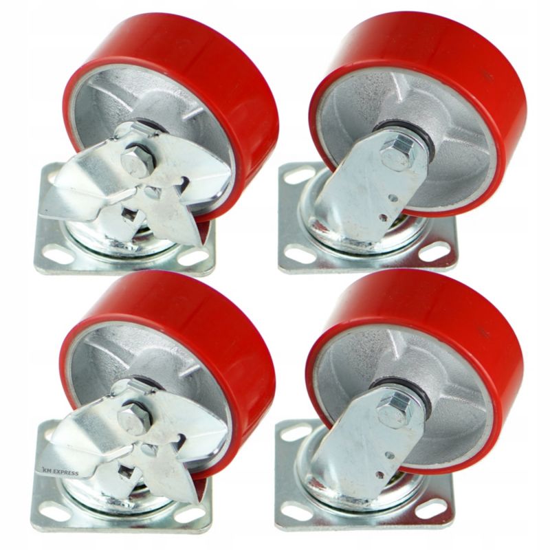 Kółka FEINZ Obrotowe Meblowe 125 mm do 840 kg Żeliwne 4 szt.