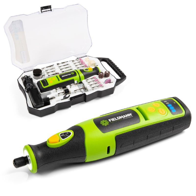 Mini Szlifierka Fieldmann FDMB 200170-A Frezarka 1300Mah 7,2V 70 Elementów Zestaw 1szt