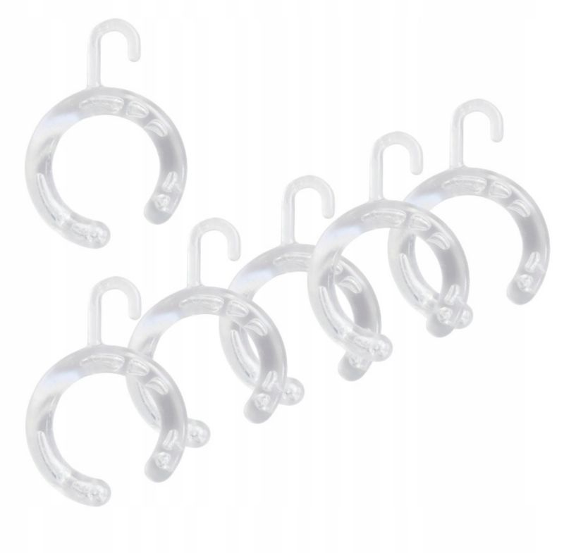 Kółka do zasłon prysznicowych z haczykiem Estiva transparentne kpl