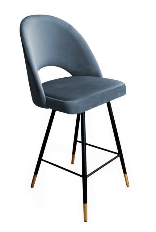 Hoker niski ISKAR BL VELVET GOLD ciemno szary ATOS 1 szt.