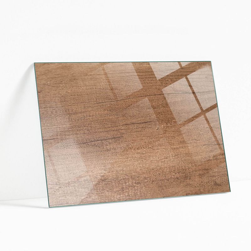 Blat Szklany z Nadrukiem Wallfluent 80x60 cm Wzór z fakturą drewna 1 szt.
