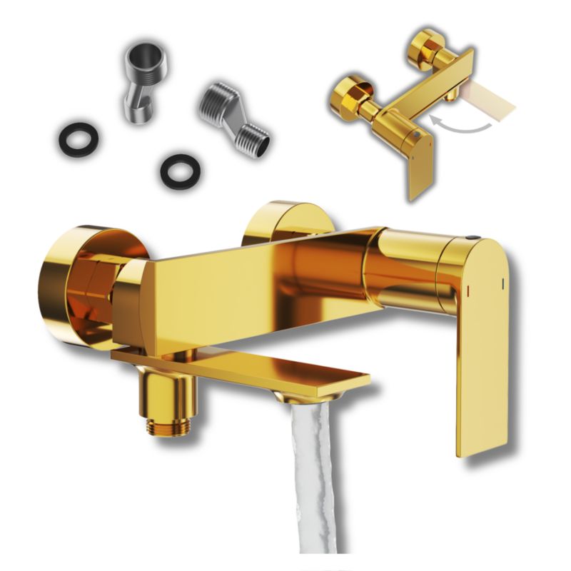 Bateria Wannowa Łazienkowa Ścienna Granitan Cabo Złota Jednouchwytowa 1szt.