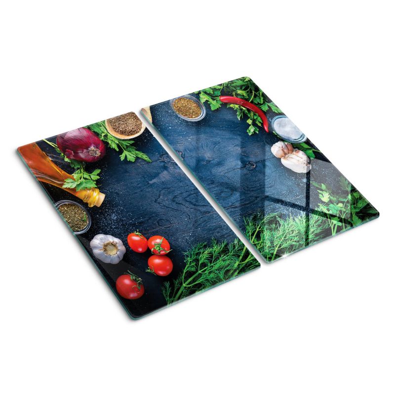 Deska szklana Tulup 2x30x52 cm Warzywa Drewno 1 szt.