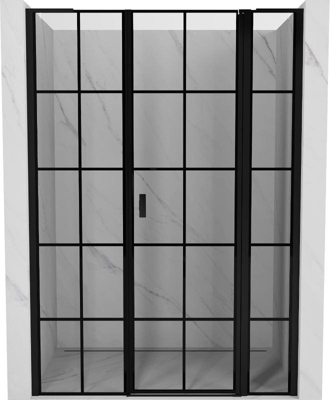 Drzwi prysznicowe Mexen Mist L czarny 145 cm 1 szt