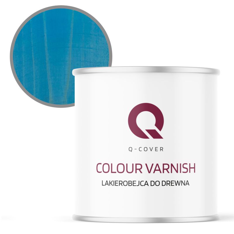 Lakierobejca do Drewna 3w1 Q-Cover Błękitny Półmat 2.5L