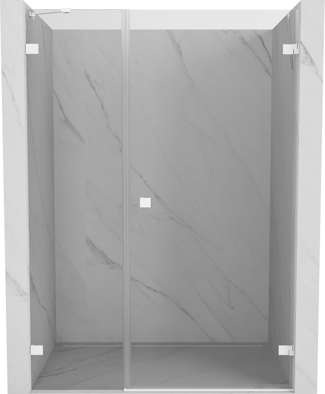 Drzwi prysznicowe uchylne Mexen Lunar-B transparentne białe 110 cm 1 szt.