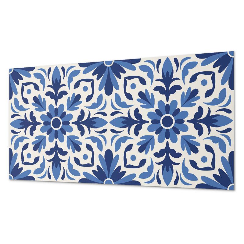 Winylowe Kafelki Samoprzylepne ArtPrintCave 40x20 cm Wzór kwiatowy z liśćmi 10 szt.