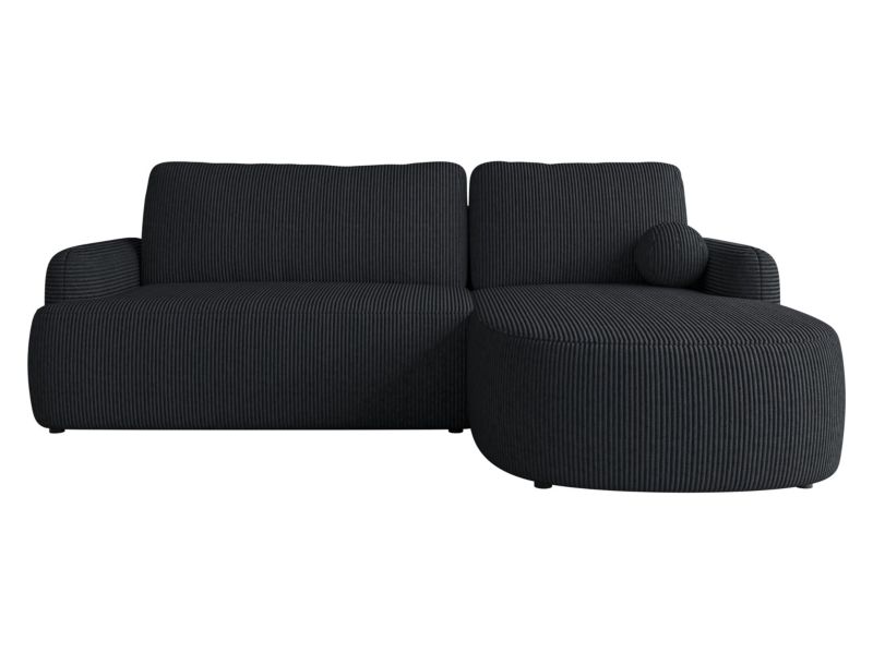 Narożnik z funkcją spania MIRJAN 24 Loridu Sztruks prawy czarny 1 szt.