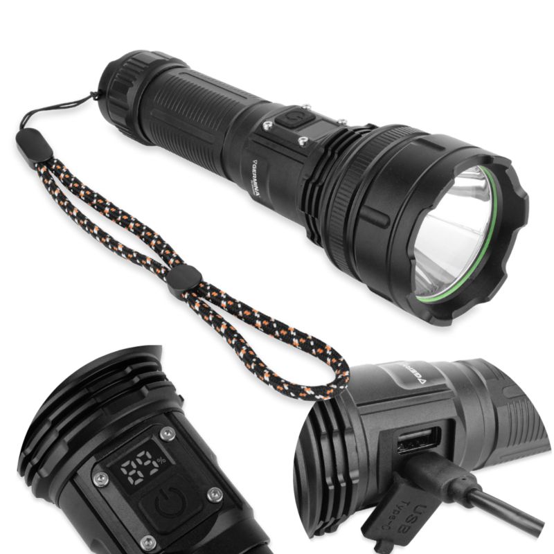 Latarka akumulatorowa LED Germina 1500lm IP44 taktyczna 1szt.