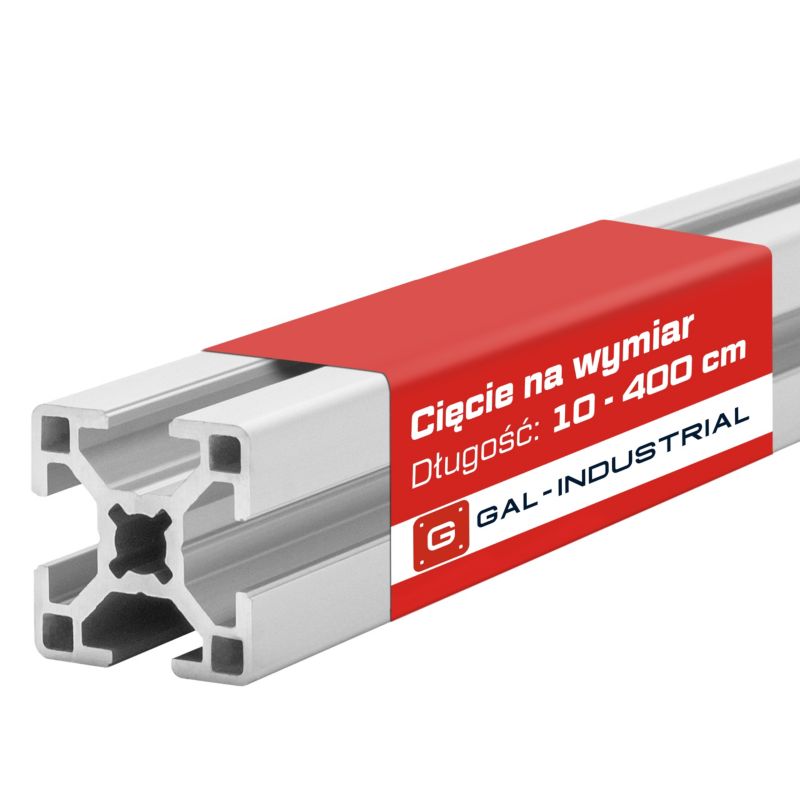 PROFIL KONSTRUKCYJNY ALUMINIOWY GAL-INDUSTRIAL 30x30 R8 210cm ANODOWANY CIĘCIE NA WYMIAR 1 szt.