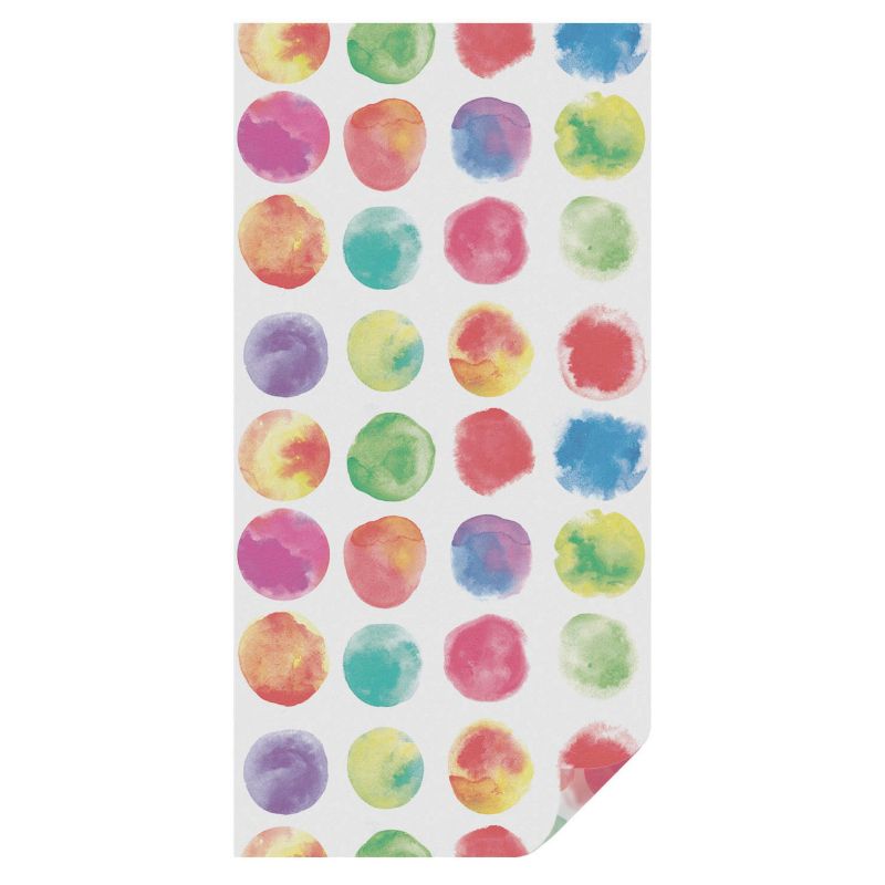 Folia Mrożona Witraż Tulup 50x100 cm Naklejka Maskująca Szybę Barwne akwarelowe kółka nowoczesny styl 1 rol.