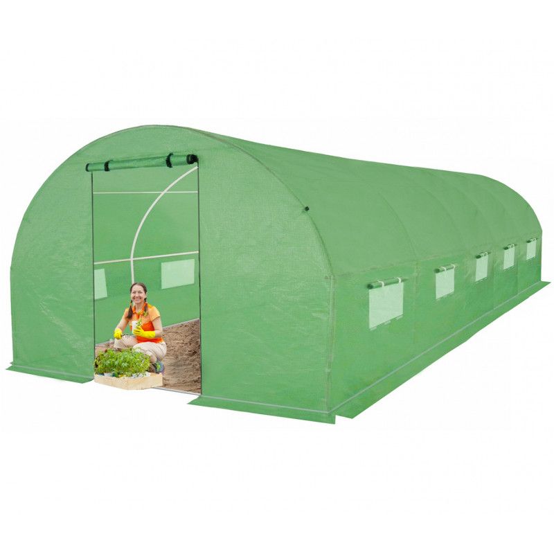 Tunel ogrodowy 4iQ Group 3x8m Zielony Folia UV 25mm 1szt.