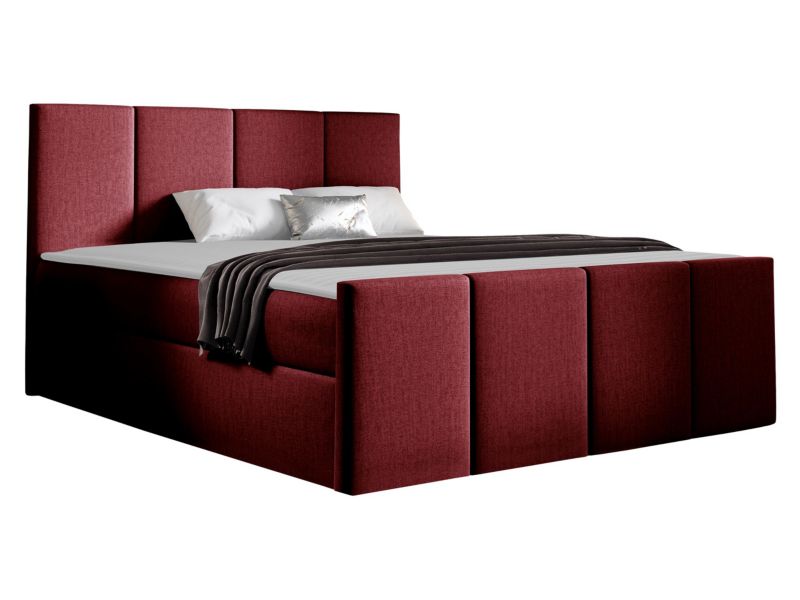 Łóżko kontynentalne MIRJAN 24 Lars 160x200 buraczkowy 1 szt.