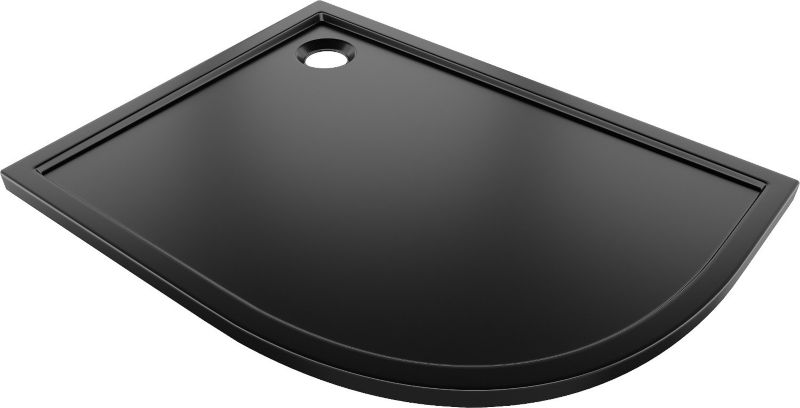 Brodzik asymetryczny Mexen Flow czarny 80x100 cm 1 szt.