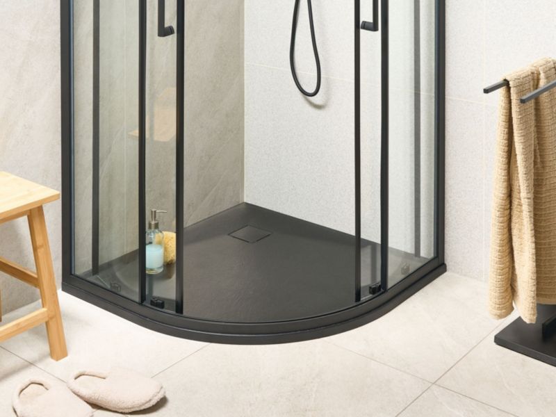 Brodzik prysznicowy Paron 90 x 90 x 3 cm Czarny 1 szt.