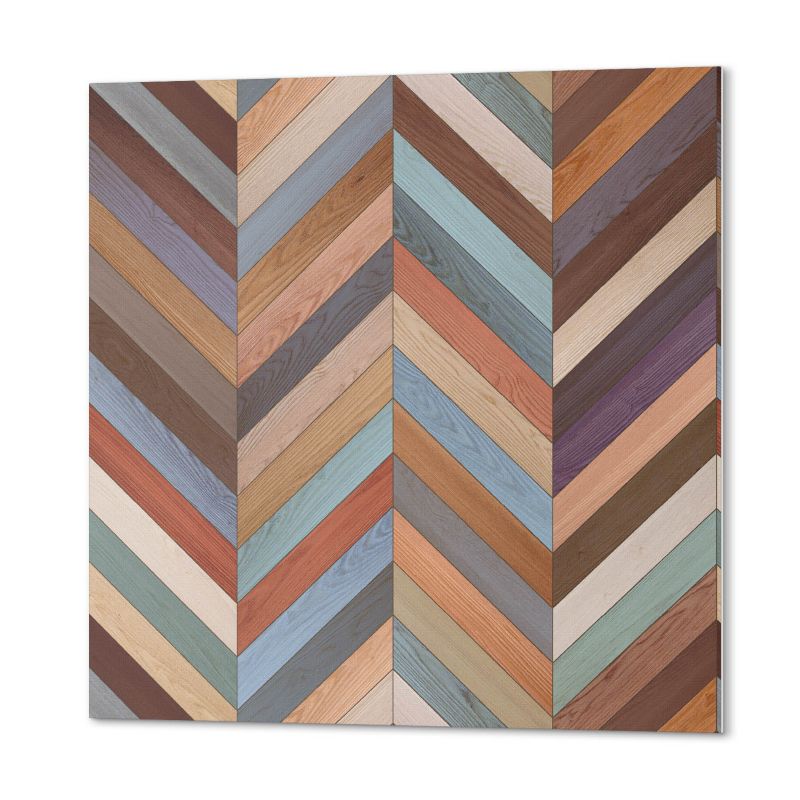 Winylowe Kafelki Samoprzylepne ArtPrintCave 20x20 cm Wzór w jodełkę z drewna 20 szt.