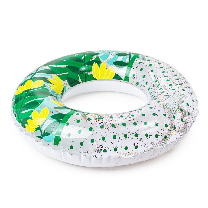 Koło dmuchane do pływania Be-active.pl materac na basen dla dzieci liście 1szt