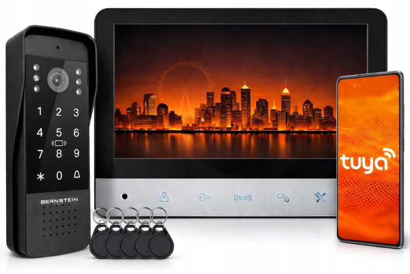 Wideodomofon VDS-70RU Bernstein black szyfrator czytnik breloków aplikacja 1szt.