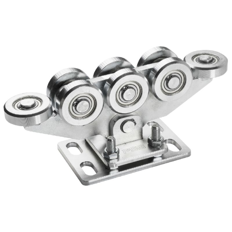 Wózek jezdny do bramy przesuwnej PSG z akcesoriami 80x80 (8-rolkowy, rolki stalowe) 1 szt.