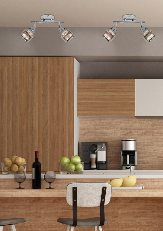 Srebrny kinkiet nad lustro do łazienki MILTON 2xE14 metal i szkło