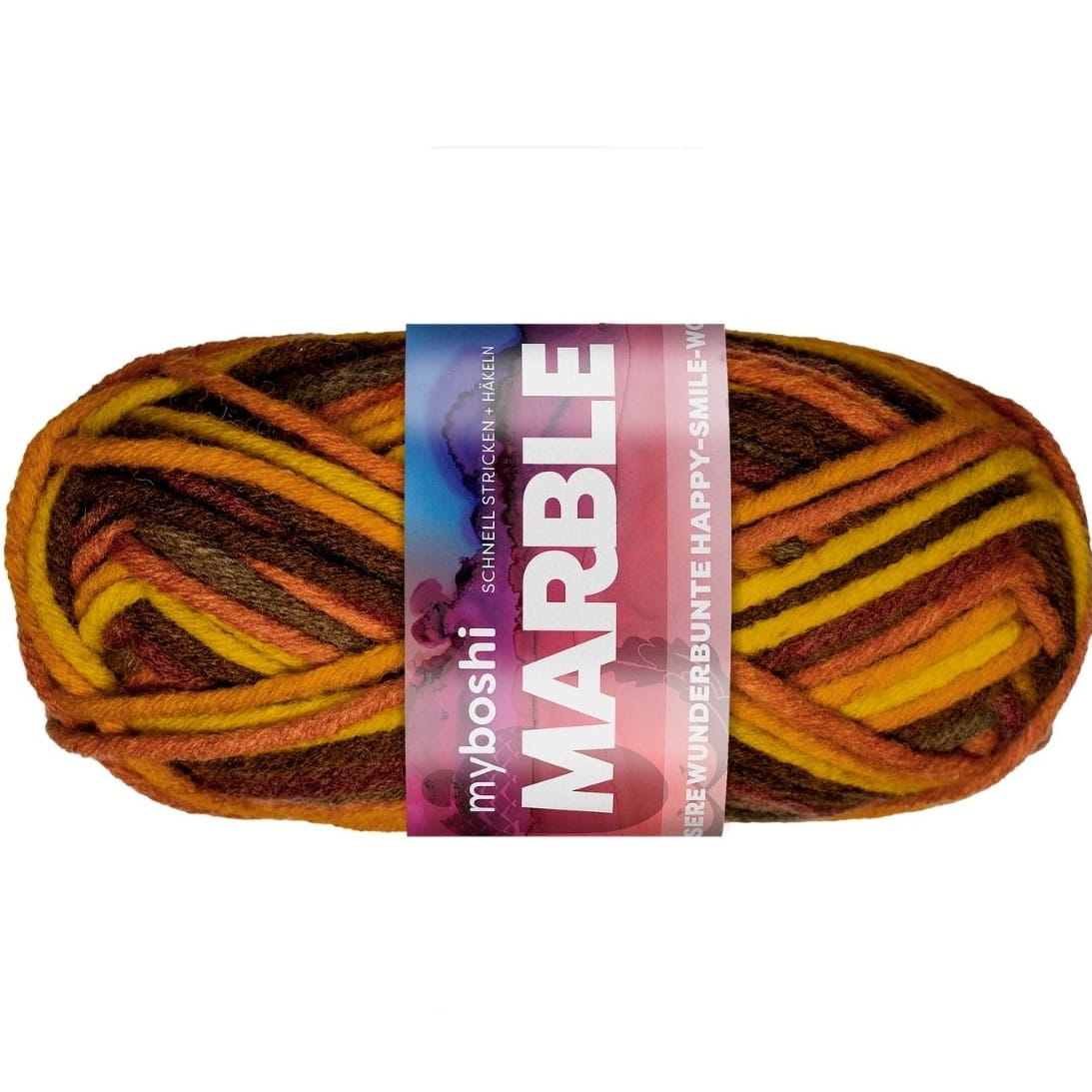 Włóczka myboshi marble kol. żółto-brązowy 04