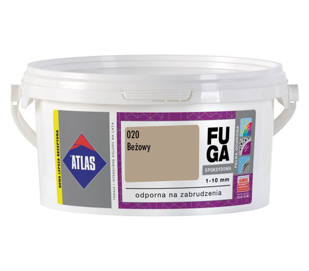 ATLAS FUGA EPOKSYDOWA 1-10MM BEŻ 020 2KG ZAPRAWA DO SPOINOWANIA