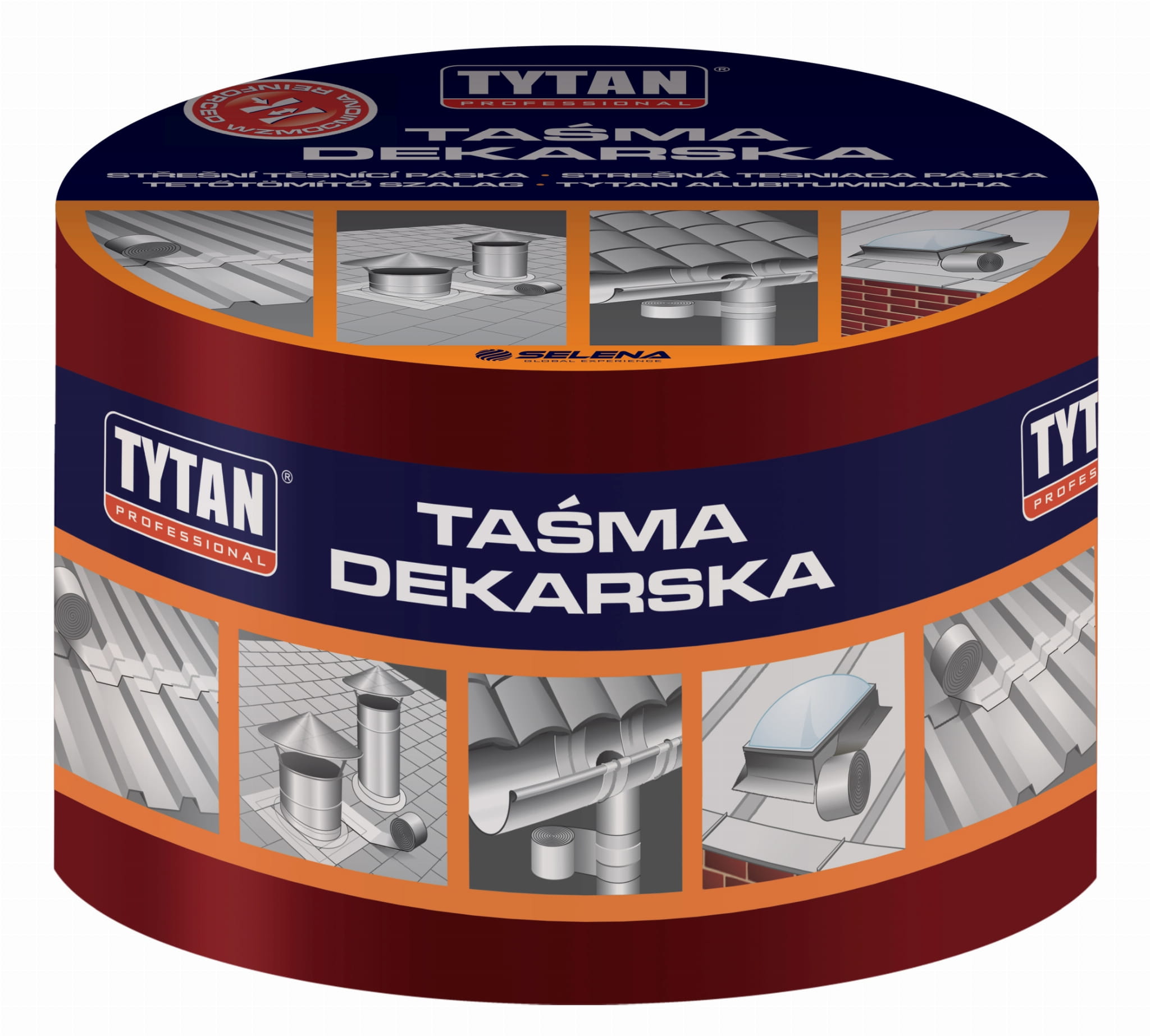 TYTAN TAŚMA DEKARSKA CZERWONA 10CMX10M