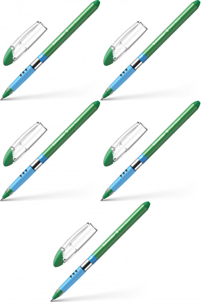 5x Długopis Schneider, Slider Basic, M zielony