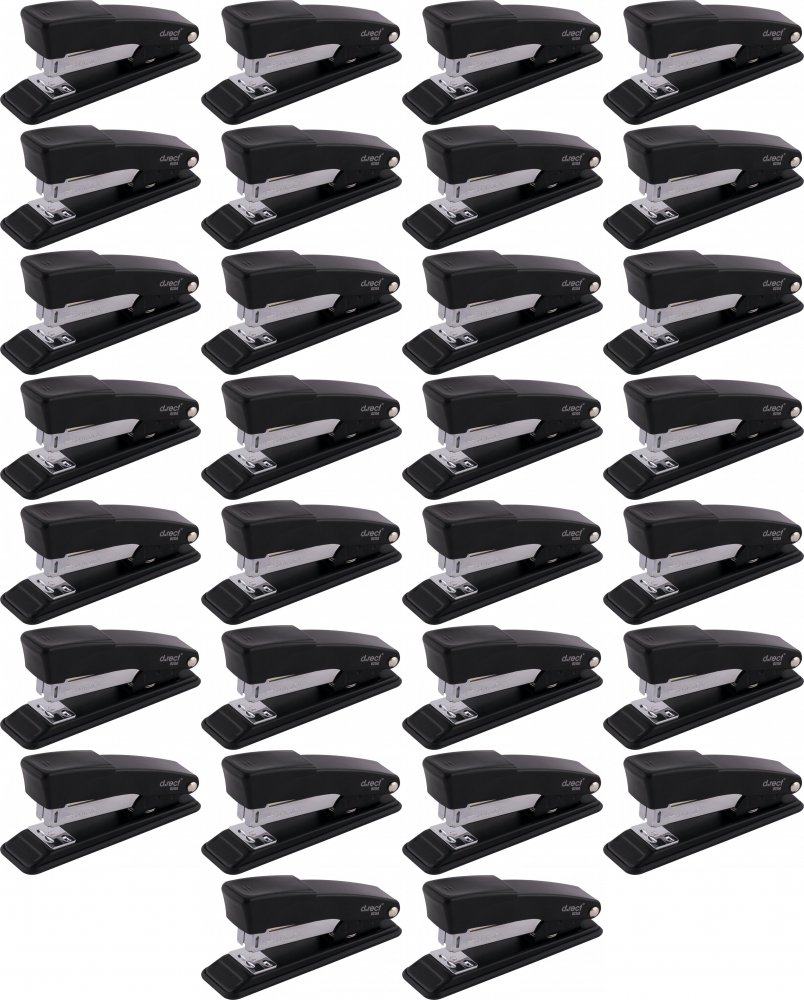 36x Zszywacz D.Rect 0315A, do 30 kartek, metalowy, mix kolorów