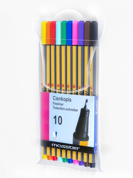 Cienkopis Kamet Masster, 0.4mm, 10 sztuk, mix kolorów