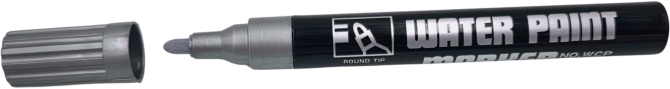 Pisak wodny Snowman Water Paint, okrągła, 1.5-3.0mm, srebrny