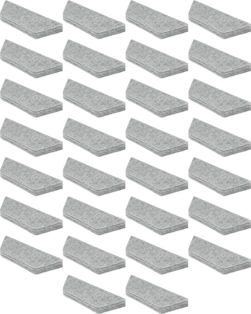 3x Wkład filcowy do gąbki Nobo, 87x2x217mm, 10 sztuk, szary