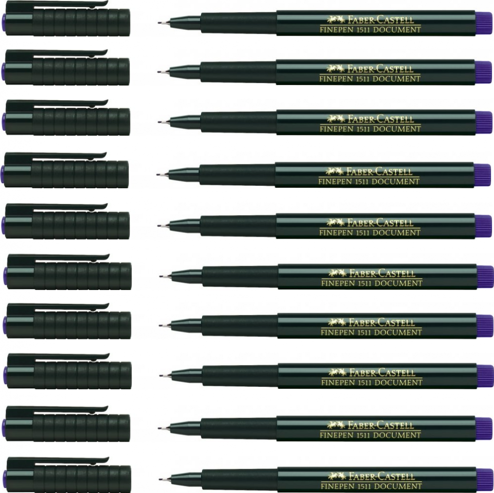 10x Cienkopis Faber-Castell Finepen 1511, 0.4mm, niebieski