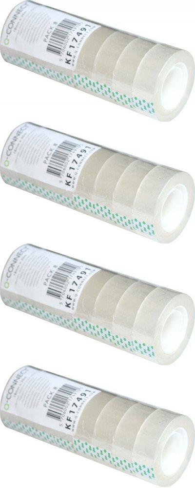 4x Taśma klejąca Q-Connect, 18mmx30m, 8 sztuk, przezroczysty
