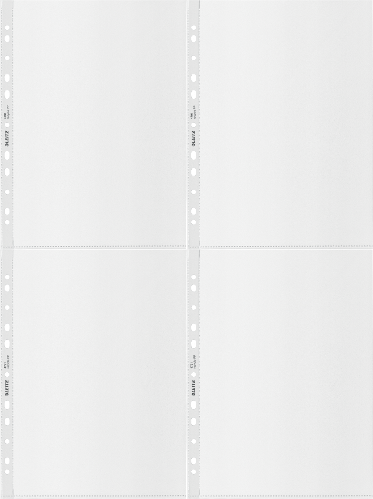 4x Koszulki groszkowe Leitz Recycle, A4, 100μm, 100 sztuk, transparentny