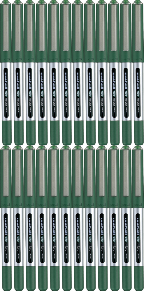 24x Pióro kulkowe Uni, UB-150, 0.5mm, zielony