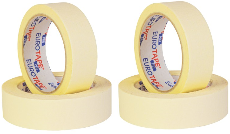 4x taśma maskująca Dalpo, Euro-Tape, 48mm x 33m, żółty