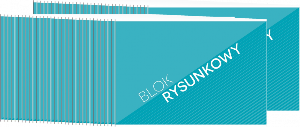 120x Blok rysunkowy Interdruk Economy, A4, 20 kartek, biały