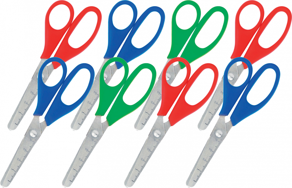 8x nożyczki Fiorello GR-1507, zaokrąglone, 13cm, mix kolorów