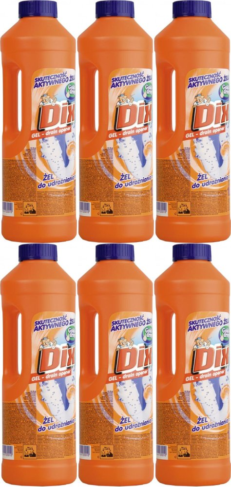 6x Żel do udrażniania rur Dix Gold Drop, 1l